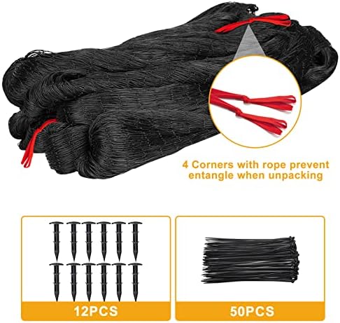 bstpcoo bird netting 25'x100' with 2.4" square mesh shown in use