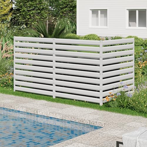 metal air conditioner fence, 42''h x 38''w (3panels), side view
