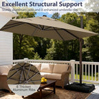 9' x 12' cantilever patio umbrella rectangle outdoor shown in use