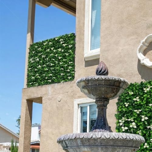 natrahedge artificial privacy grass wall decor, white gardenia, package contents
