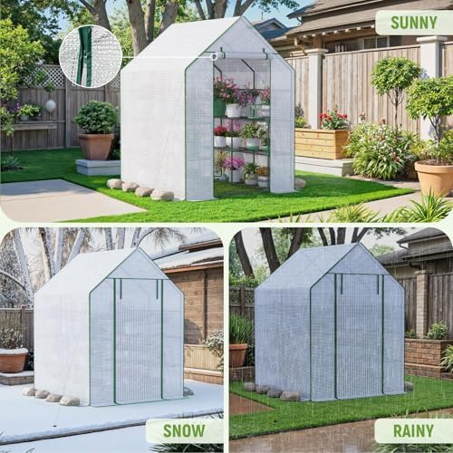 walk in greenhouses, 57 x 57 x 76, side view