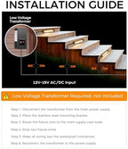 CLOUDY BAY [6 Pack] 7 Inch 12V-15 VAC/DC Low Voltage Hardscape Lighting Paver Light,Retaining Wall Lights Outdoor,IP65 Waterproof, 5W 2700K Soft White,Frost Lens Deck Step Light