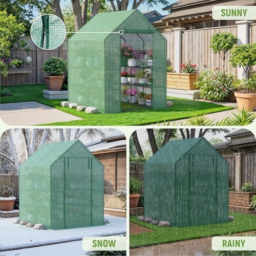 walk in greenhouses, 57 x 57 x 76, package contents