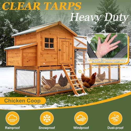 clear tarp with grommets 8x12ft clear tarps heavy, close-up detail