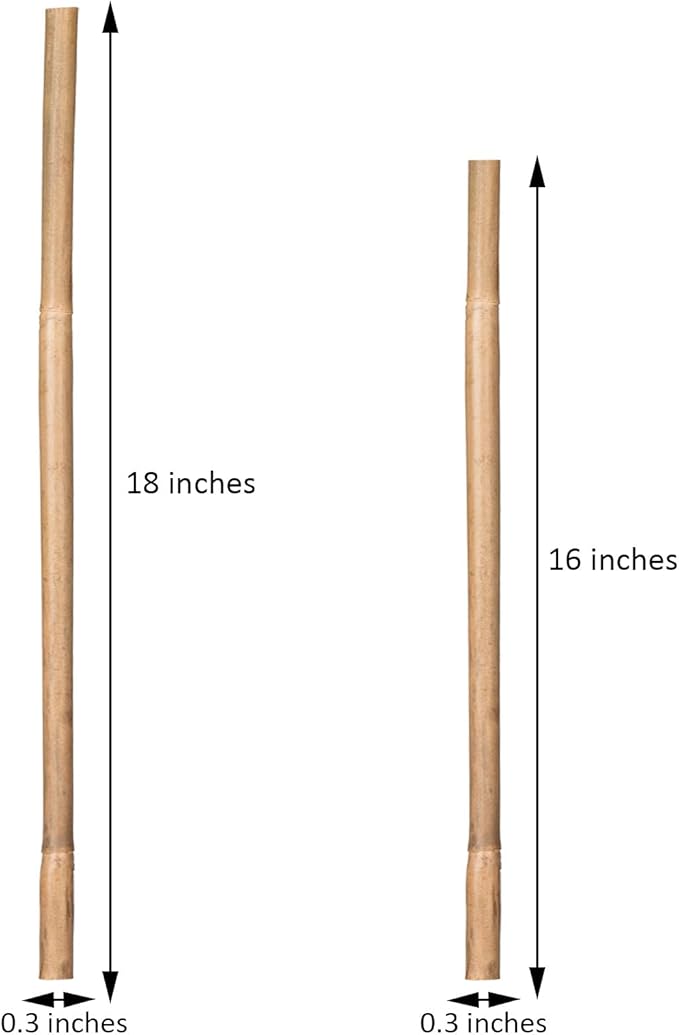 Plant Stakes Natural Garden Bamboo Sticks for Indoor and Outdoor Plants, GAGINANG 20pcs Plant Support Stakes for Tomatoes, Beans, Potted Plants - 16 inches
