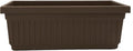 The HC Companies Venetian Window Planter Box w/Drain Plug - Long Planter Box for Windowsills, Balconies & More - Plastic Large Rectangular Planters for Herbs & Flowers (30" Chocolate, Pack of 1)