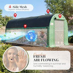 king bird premium 15x7x7 ft greenhouse for outdoors, close-up detail