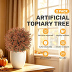 artificial fall topiary ball outdoor trees,uv resistant shown in use
