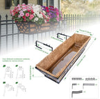 hehimhis 24 inch 2 pack railing planter box, side view