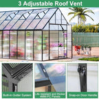 cdcasa 16.5x10.2x10 ft greenhouse for outdoors, extra large on a desk or shelf