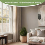 vitalismo 2ft uv-resistant artificial cedar tree for front on a desk or shelf