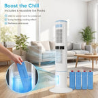 tabu evaporative air cooler, portable swamp cooler, 47"h on a desk or shelf