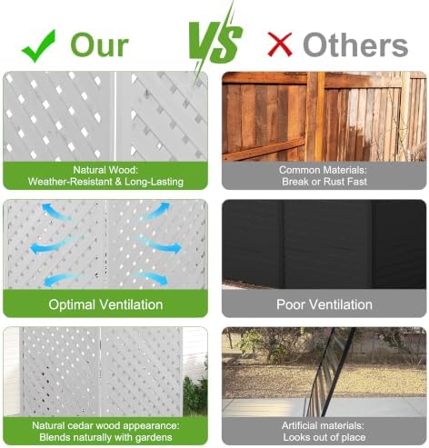 3-panel outdoor air conditioner fence screen, outside wood, package contents