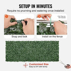 vevor artificial ivy privacy fence screen, 59 x showing dimensions