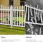 3 sets vinyl picket fence panels white 84''wx36''h on a desk or shelf