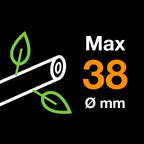 Fiskars PowerGear Loppers Bypass, Hook Head (S) L70, Patented PowerGear Mechanism, Cutting diameter: 2.8 cm, Hardened steel blades with non-stick coating, Length: 45 cm, Black/Orange, 1002104