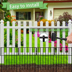 thrivinest animal barrier fence, 26 pack no dig, close-up detail