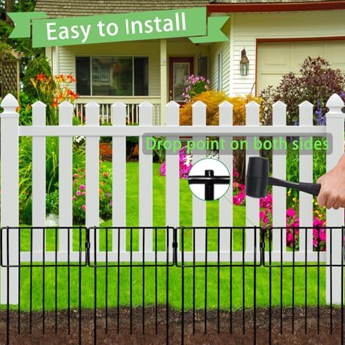 thrivinest animal barrier fence, 26 pack no dig, close-up detail