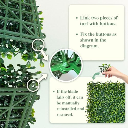odtory artificial boxwood panel roll 48x120 in(40 sqft), side view