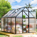 polycarbonate greenhouse kit,8x6x6 ft outsides heavy duty green, main product view