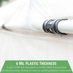 farm plastic supply 4 year clear 6 mil, side view