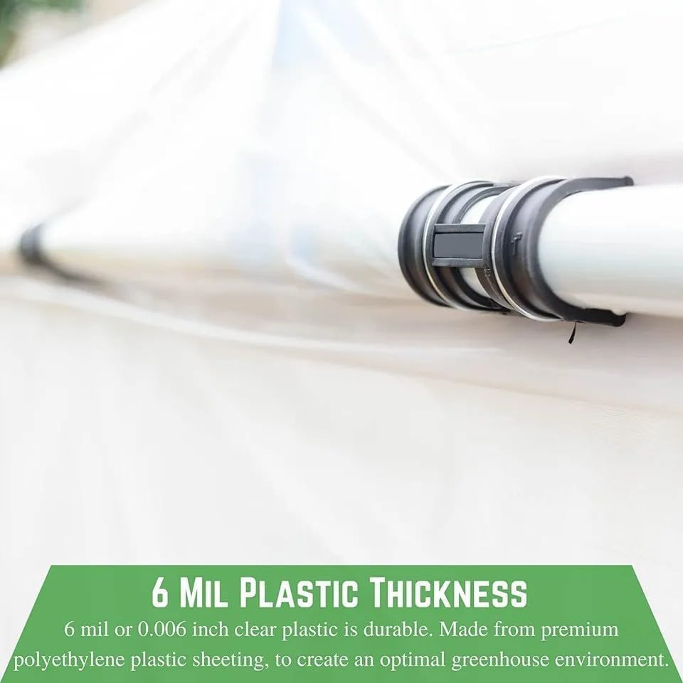 farm plastic supply 4 year clear 6 mil, side view