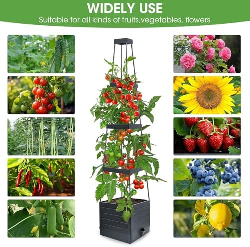 mymulike raised garden bed 4 packs, planter boxes, close-up detail