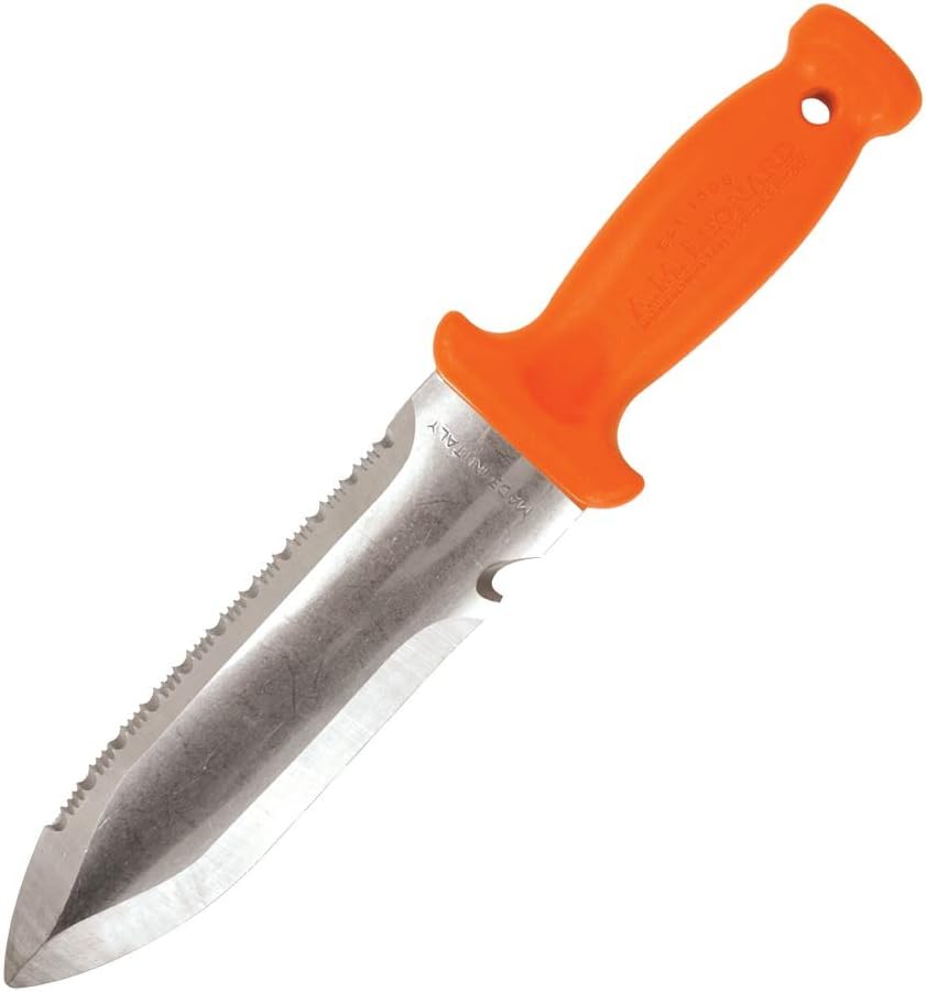 Deluxe Soil Knife, Orange – Hori Hori with 6-Inch SS Blade