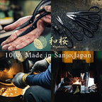 wazakura satsuki bonsai scissors 7in, japanese carbon steel shown in use