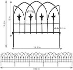 sunnydaze no dig decorative garden fence border, 5, close-up detail