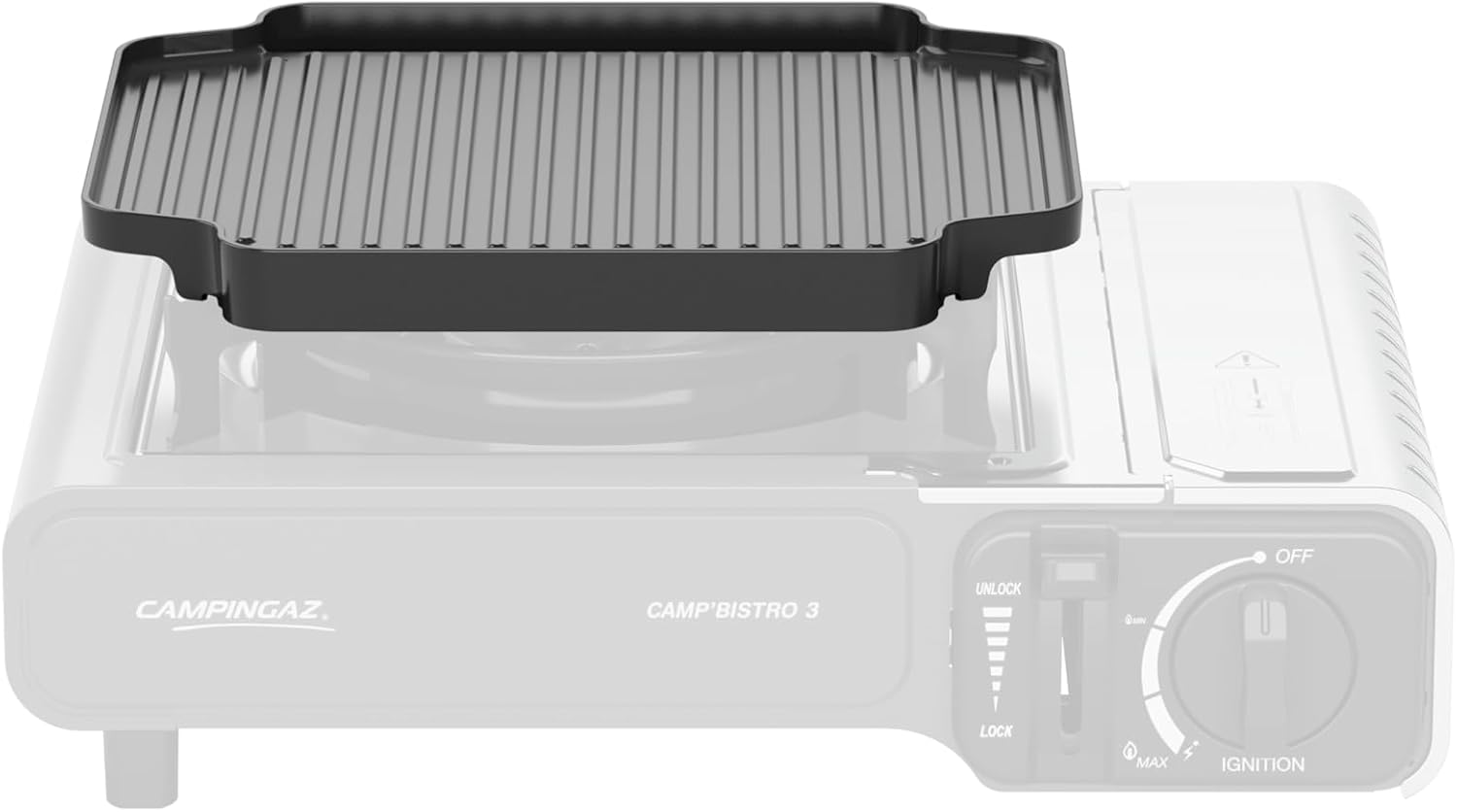 Campingaz Camp Bistro Griddle Accessory | removeable griddle for Camp Bistro 3 and Camp Bistro DLX 1 burner camping stoves | easy to clean | non-stick surface