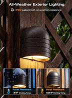 [12 pack] cloudy bay low voltage fence lights,12-24v showing dimensions
