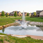 1.5 HP Floating Fountain & Aerator for Ponds and Lakes with 100 ft Cord | 12,550 GPH, 11 spray patterns, Energy-efficient 850W Pump, Protective Intake Screen