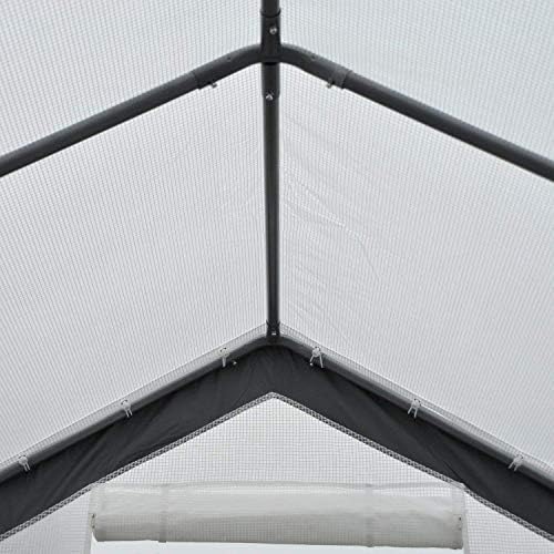 outsunny 8' x 6' x 7' walk-in greenhouse showing dimensions
