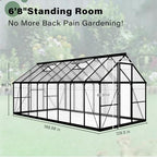 8x16 ft durable & easy assembly aluminum greenhouse,outdoor shown in use