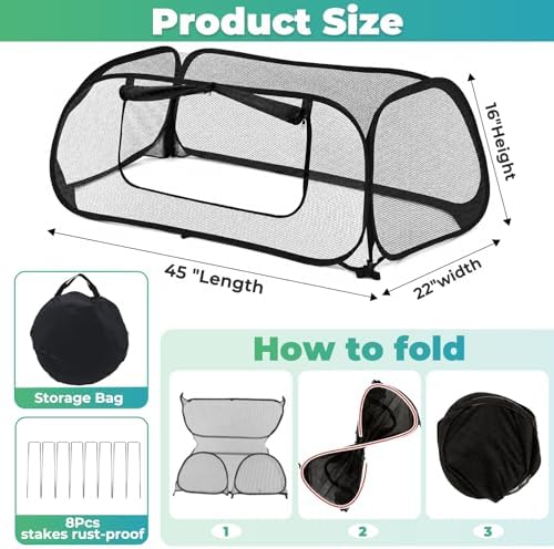 qwayhome 2pack garden covers for raised beds, pop shown in use