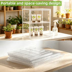 mini greenhouse indoor with magnetic door, l-2tier-1pcs, view 9