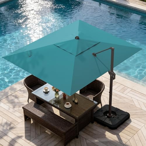 9' x 12' cantilever patio umbrella rectangle outdoor, view 9