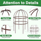 jardin bird cage plant support 24" h large, side view