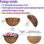 lalagreen metal wall planter (12 in, 2 pack) shown in use