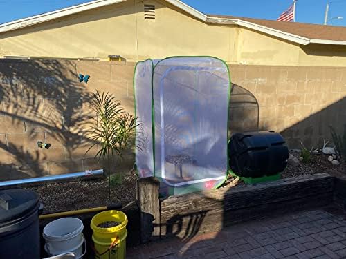 36" outdoor mesh plant enclosure, plant cover for on a desk or shelf