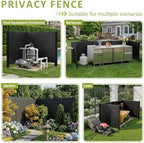 48''w x 45.4''h outdoor privacy screen with 4, package contents