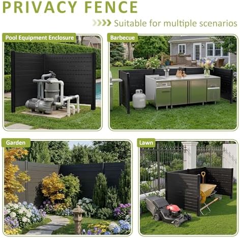 48''w x 45.4''h outdoor privacy screen with 4, package contents