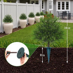 yangrass 2 pack 23" artificial cedar topiary ball, close-up detail