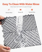 vevor interlocking drainage mat, 12” x 12” modular, side view