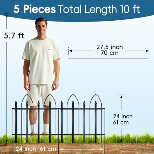 thealyn garden fence 24" h x 24" w showing dimensions
