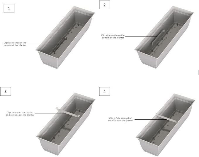 The HC Companies 24" Eclipse Plastic Window Box 7.76"x24"x6.57" in Clay Color