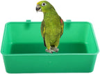 Parrot Bath Basin Hanging 5PCS Bird Food Box Square Box Water Bath Tub Food Bowl Feeder Bird Cage Accessories Parakeet Food Dispenser(5pcs)