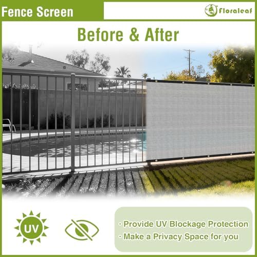 6'x40' privacy screen fence heavy duty fence panels, close-up detail