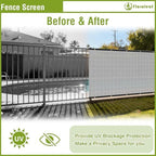 6'x40' privacy screen fence heavy duty fence panels, close-up detail